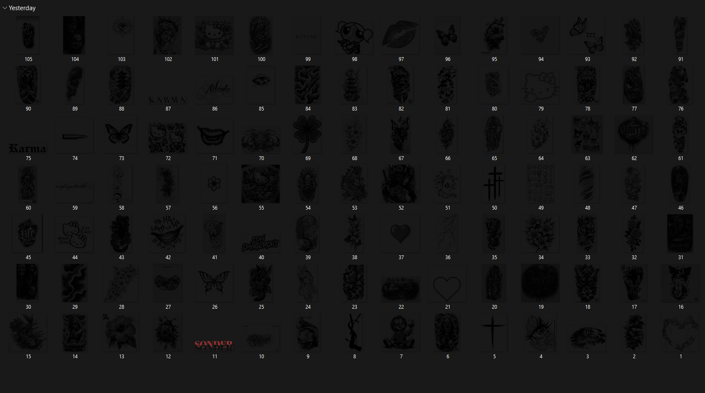 Extra Add-on Tattoo Pack
