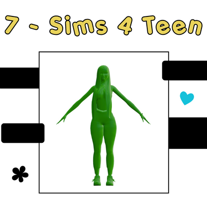 7 - Sims 4 Teen Height Skel