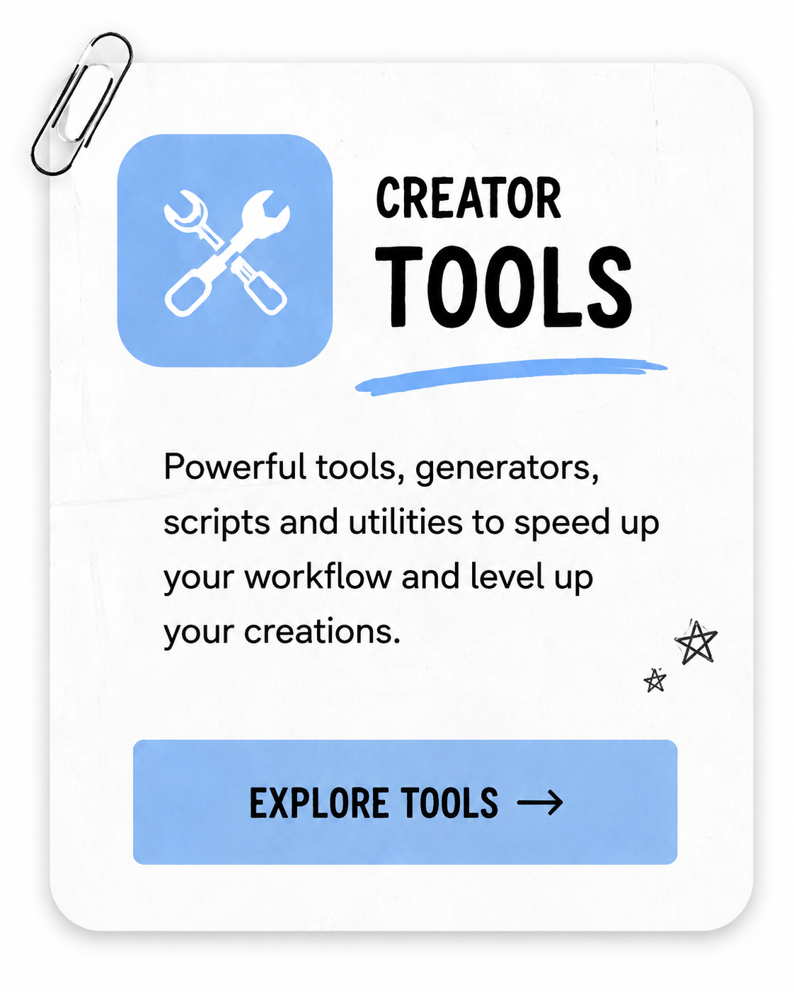 Creator Tools: powerful tools, generators, scripts and utilities